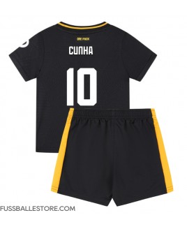 Günstige Wolves Matheus Cunha #10 Auswärts Trikotsatzt Kinder 2024-25 Kurzarm (+ Kurze Hosen)